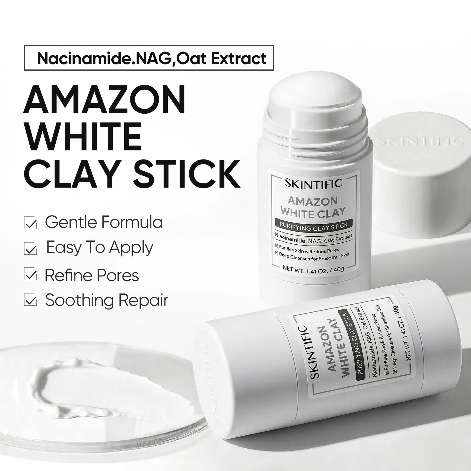 Deep Cleansing Clay Mask Set for Blackheads, Acne & Pore Care - Image 10