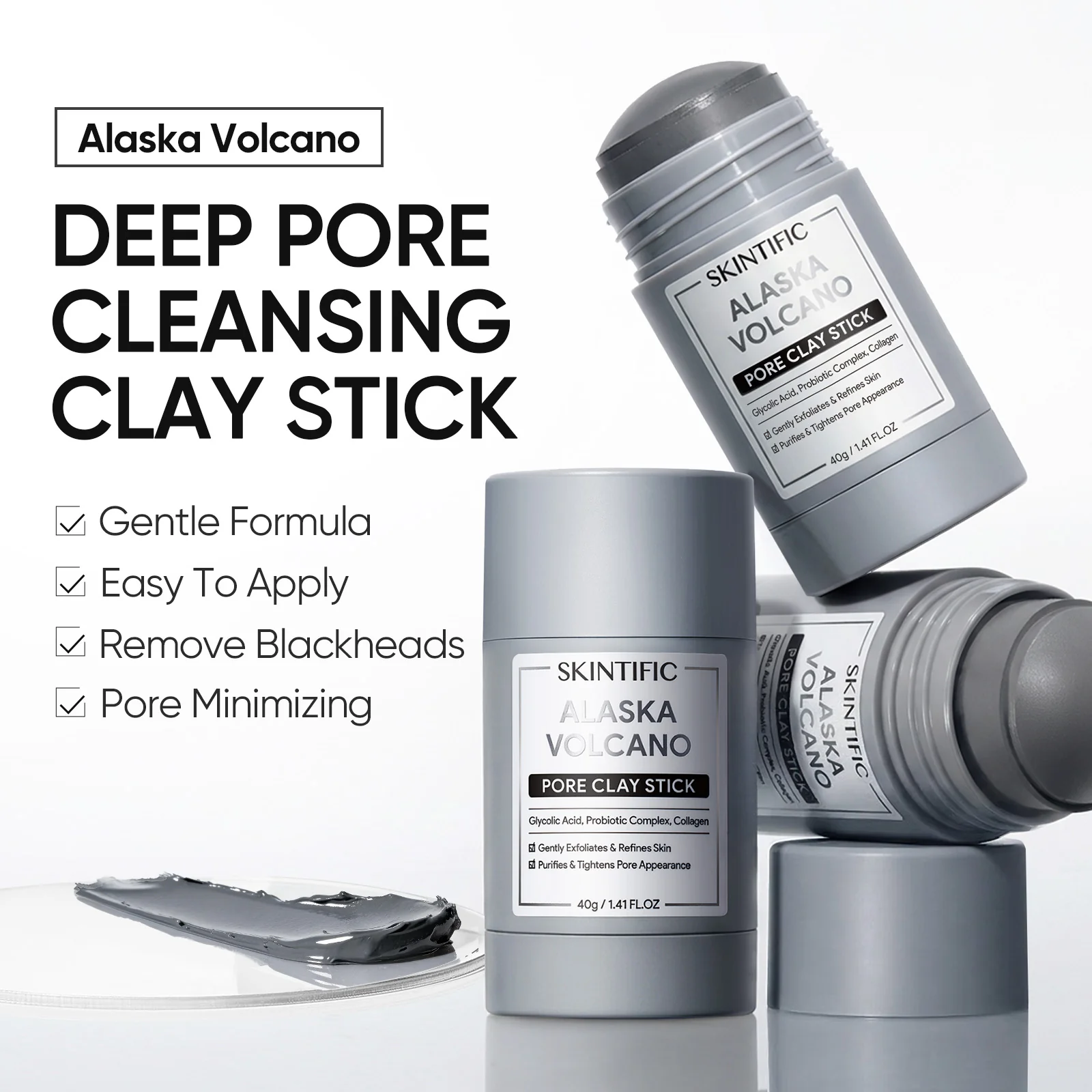 Deep Cleansing Clay Mask Set for Blackheads, Acne & Pore Care - Image 4