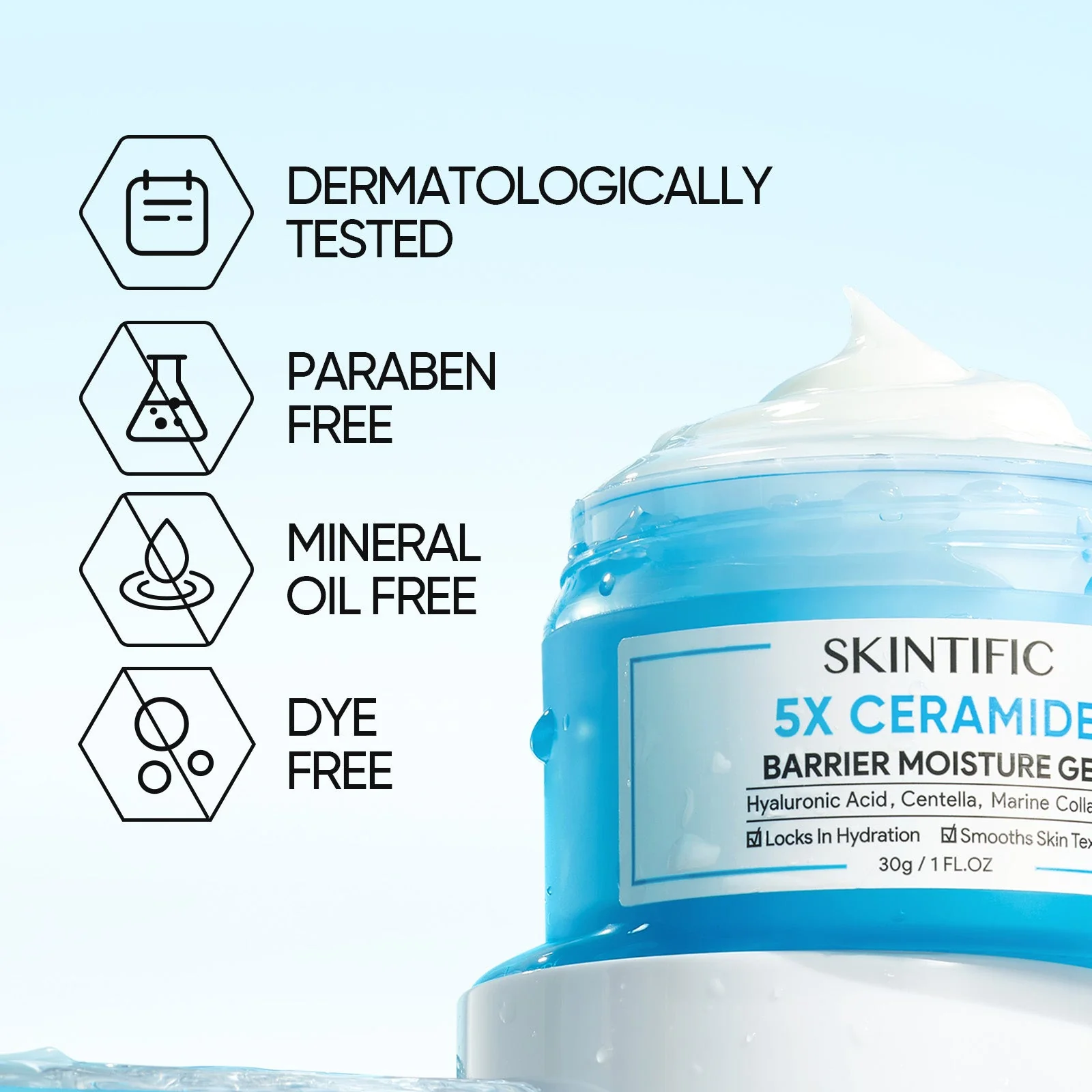 Day & Night Cream Duo - Glow Bright Day Cream & 5X Ceramide Barrier Repair Moisture Gel - Image 3