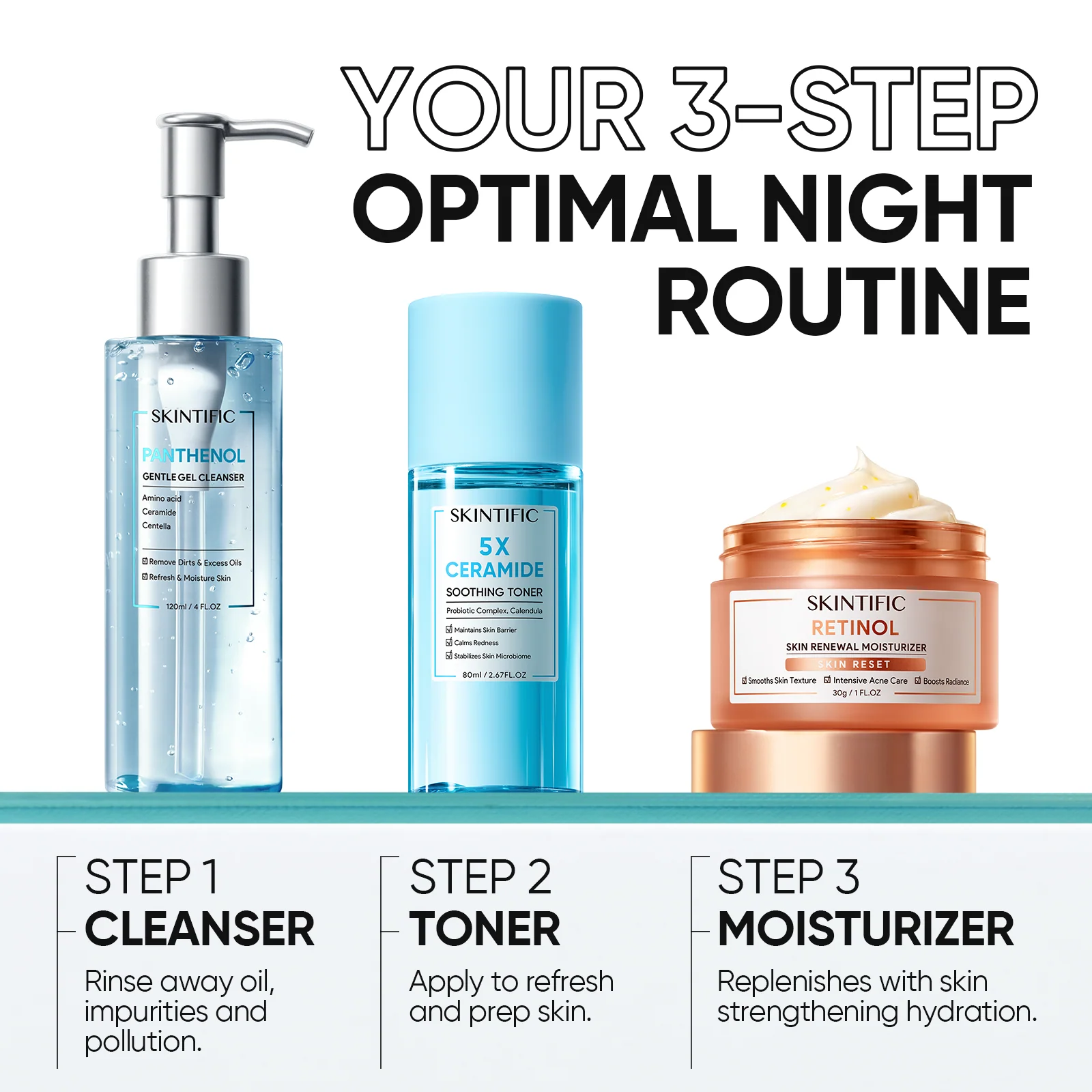 Retinol Skin Renewal Moisturizer Acne & Anti-Aging Night Cream - Image 7